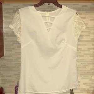 Bright white short sleeved top